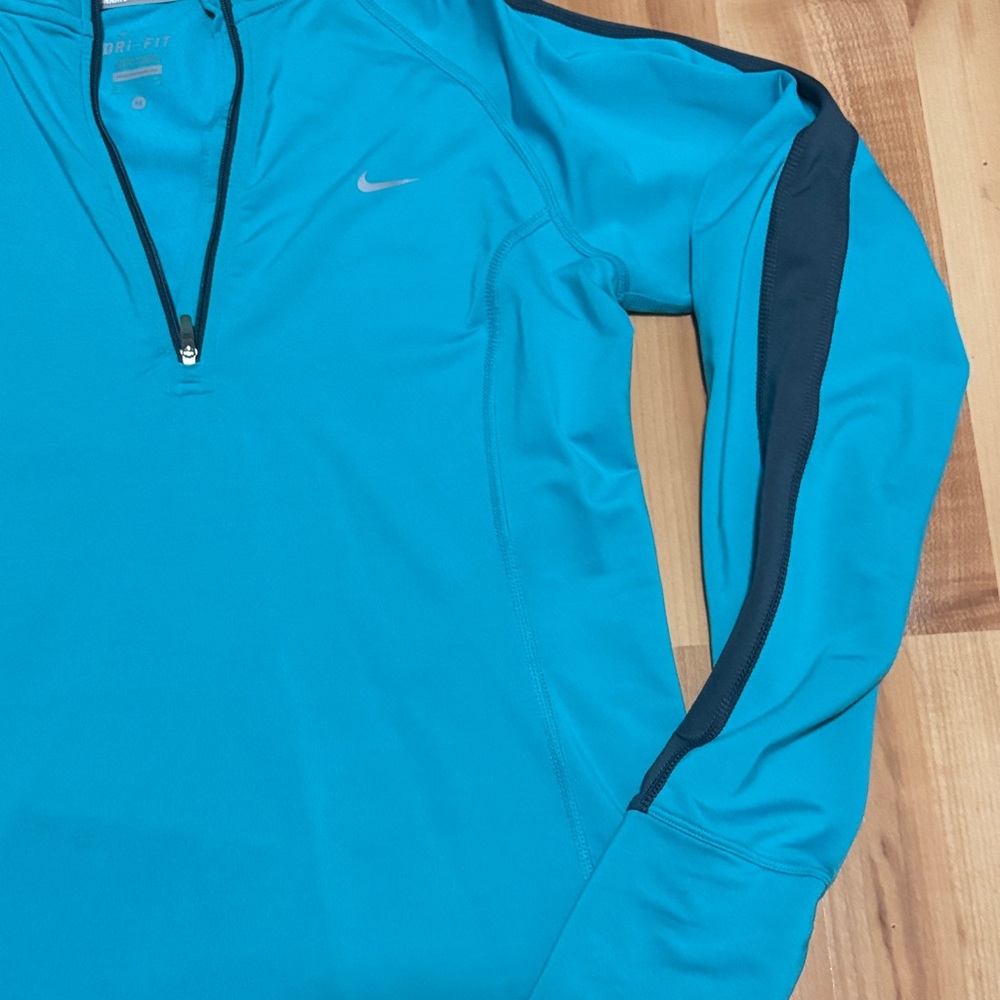 Nike Teal and Black Quarter-Zip Top - Picture 4 of 5